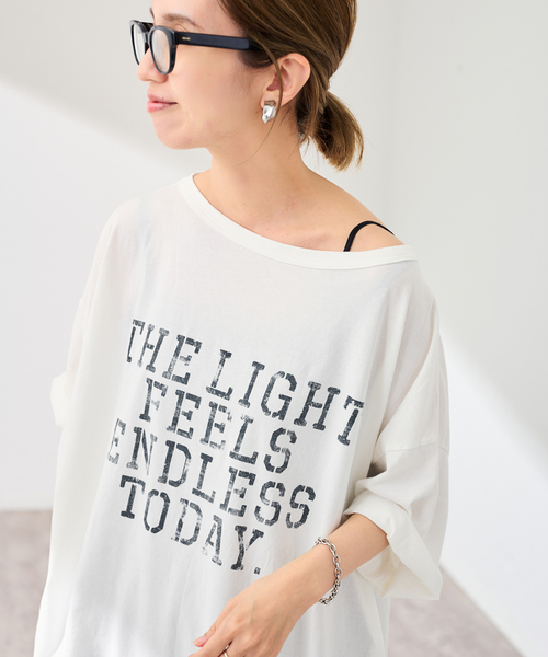 FRAMeWORK(フレームワーク)の「ステンシルロゴBIGT-SHIRT(Tシャツ/カットソー・レディース・ホワイト/ベージュ・FREE)」の13枚目の写真