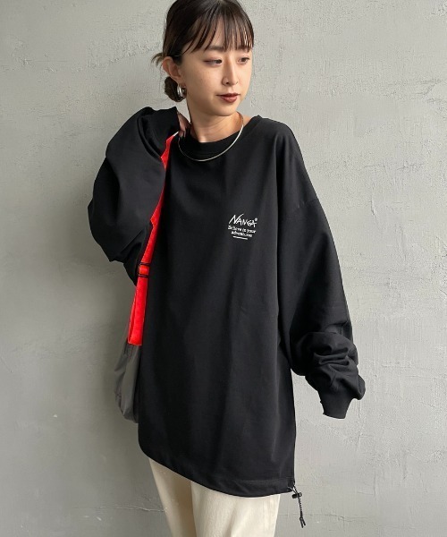 NANGA（ナンガ）の「【WEB先行予約】[NANGA/ナンガ] 別注 ドローコード付き バックプリントロンT（Tシャツ/カットソー・レディース・ホワイト/ブラック・L/M/S）」の17枚目の写真