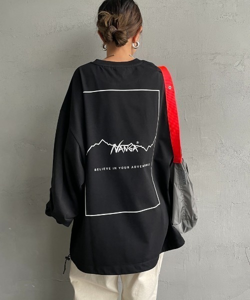 NANGA（ナンガ）の「【WEB先行予約】[NANGA/ナンガ] 別注 ドローコード付き バックプリントロンT（Tシャツ/カットソー・レディース・ホワイト/ブラック・L/M/S）」の18枚目の写真