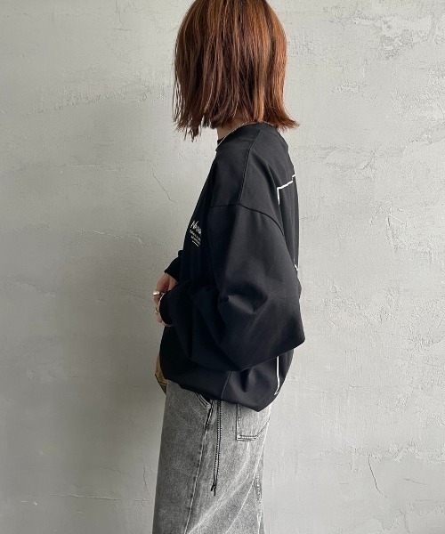 NANGA（ナンガ）の「[NANGA/ナンガ] 別注 ドローコード付き バックプリントロンT（Tシャツ/カットソー・レディース・ホワイト/ブラック・L/M/S）」の18枚目の写真
