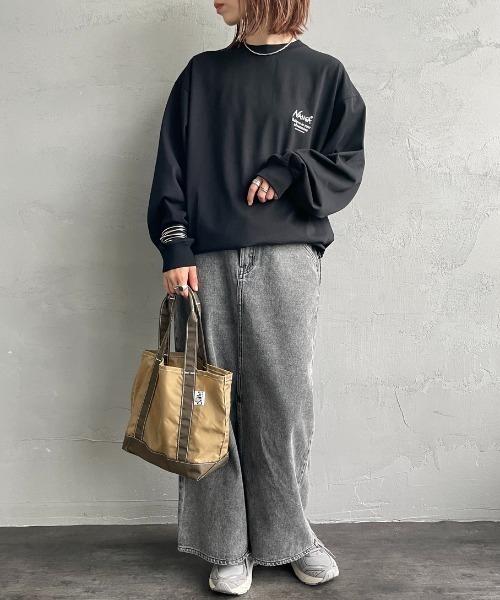 NANGA（ナンガ）の「[NANGA/ナンガ] 別注 ドローコード付き バックプリントロンT（Tシャツ/カットソー・レディース・ホワイト/ブラック・L/M/S）」の20枚目の写真