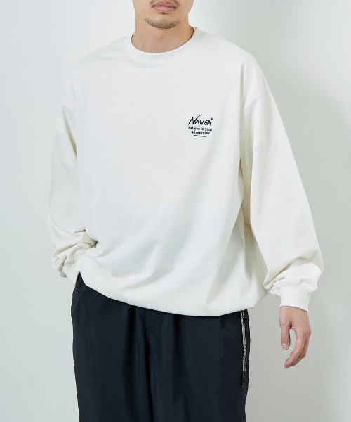 NANGA（ナンガ）の「【WEB先行予約】[NANGA/ナンガ] 別注 ドローコード付き バックプリントロンT（Tシャツ/カットソー・レディース・ホワイト/ブラック・L/M/S）」の5枚目の写真