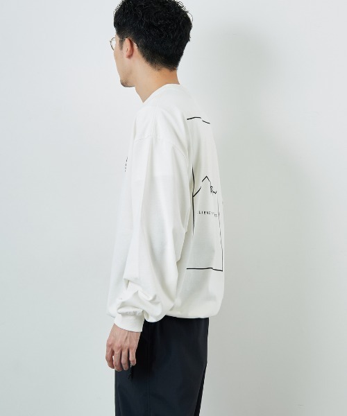 NANGA（ナンガ）の「【WEB先行予約】[NANGA/ナンガ] 別注 ドローコード付き バックプリントロンT（Tシャツ/カットソー・レディース・ホワイト/ブラック・L/M/S）」の6枚目の写真