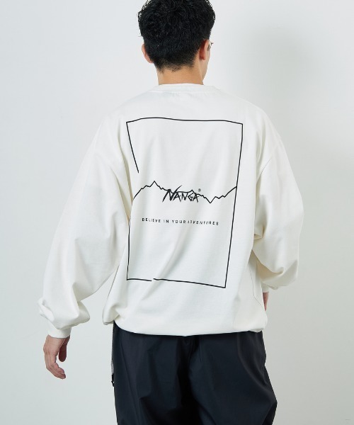 NANGA（ナンガ）の「【WEB先行予約】[NANGA/ナンガ] 別注 ドローコード付き バックプリントロンT（Tシャツ/カットソー・レディース・ホワイト/ブラック・L/M/S）」の7枚目の写真