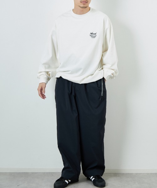 NANGA（ナンガ）の「【WEB先行予約】[NANGA/ナンガ] 別注 ドローコード付き バックプリントロンT（Tシャツ/カットソー・レディース・ホワイト/ブラック・L/M/S）」の8枚目の写真