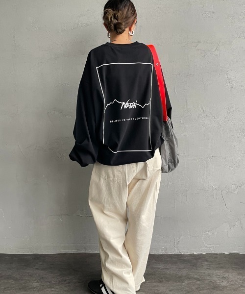 NANGA（ナンガ）の「【WEB先行予約】[NANGA/ナンガ] 別注 ドローコード付き バックプリントロンT（Tシャツ/カットソー・レディース・ホワイト/ブラック・L/M/S）」の16枚目の写真