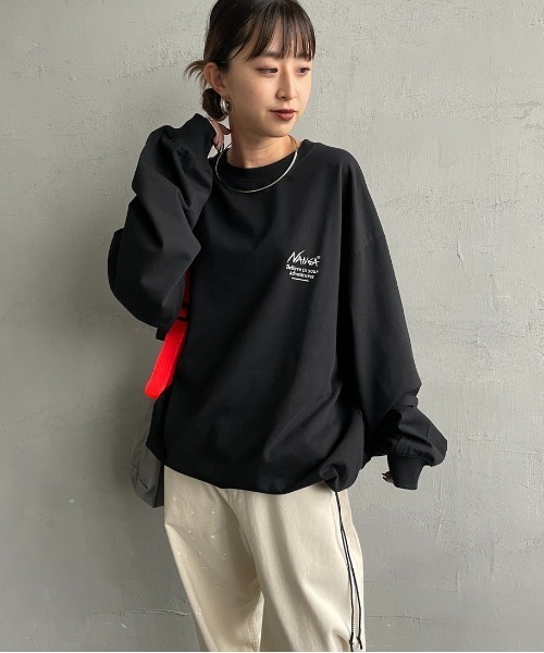 NANGA（ナンガ）の「【WEB先行予約】[NANGA/ナンガ] 別注 ドローコード付き バックプリントロンT（Tシャツ/カットソー・レディース・ホワイト/ブラック・L/M/S）」の11枚目の写真
