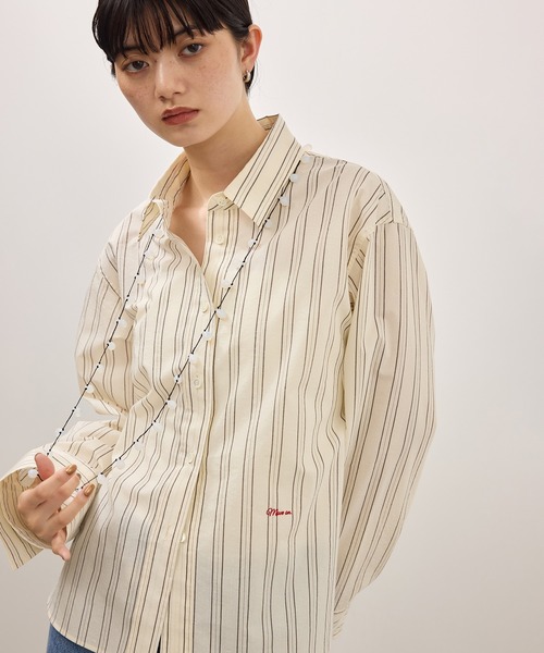 ADAM ET ROPE'（アダムエロペ）の「NALIYAショートシャツ（シャツ/ブラウス・レディース・キナリ/ブラウン系その他・FREE）」の2枚目の写真
