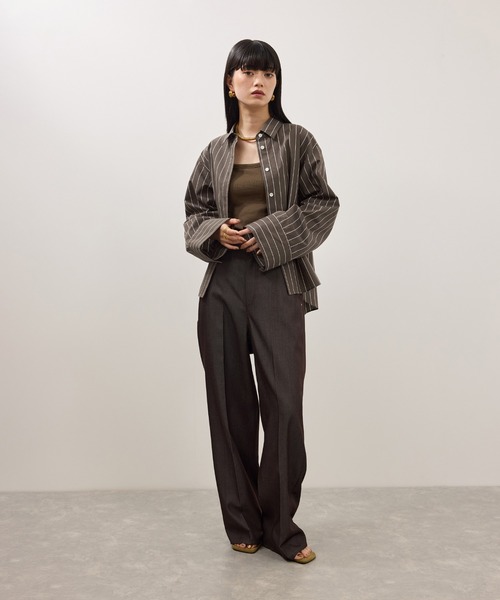ADAM ET ROPE'（アダムエロペ）の「NALIYAショートシャツ（シャツ/ブラウス・レディース・キナリ/ブラウン系その他・FREE）」の14枚目の写真