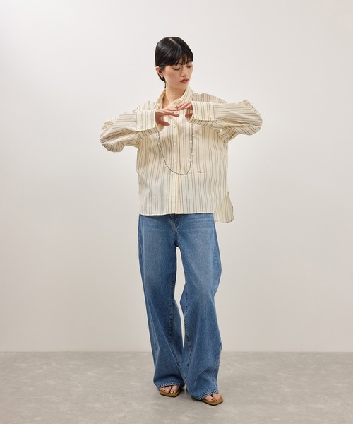 ADAM ET ROPE'（アダムエロペ）の「NALIYAショートシャツ（シャツ/ブラウス・レディース・キナリ/ブラウン系その他・FREE）」の15枚目の写真