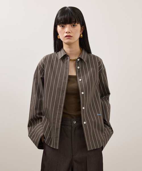 ADAM ET ROPE'（アダムエロペ）の「NALIYAショートシャツ（シャツ/ブラウス・レディース・キナリ/ブラウン系その他・FREE）」の4枚目の写真