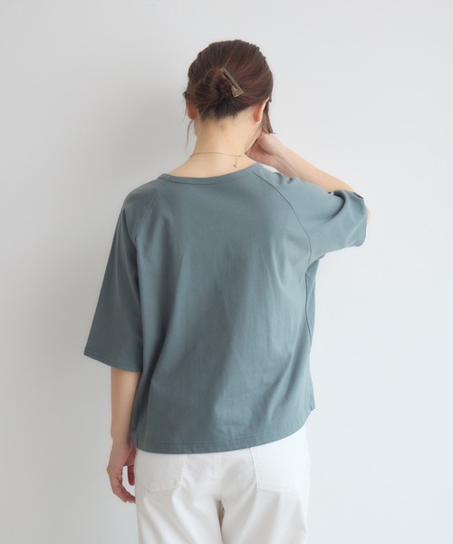 KATHARINE ROSS(キャサリンロス)の「POMMEVETRE刺繍Tシャツ(Tシャツ/カットソー・レディース・グリーン/オフホワイト・FREE)」の18枚目の写真