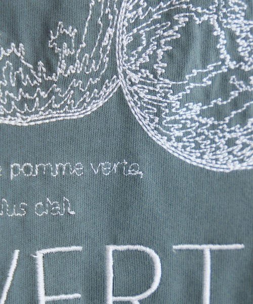 KATHARINE ROSS(キャサリンロス)の「POMMEVETRE刺繍Tシャツ(Tシャツ/カットソー・レディース・グリーン/オフホワイト・FREE)」の9枚目の写真
