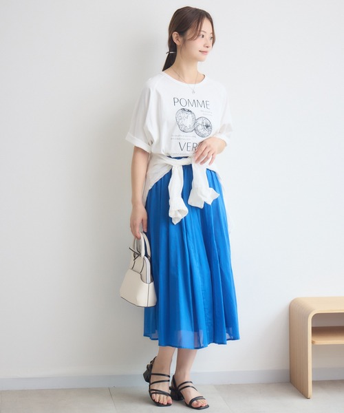 KATHARINE ROSS(キャサリンロス)の「POMMEVETRE刺繍Tシャツ(Tシャツ/カットソー・レディース・グリーン/オフホワイト・FREE)」の7枚目の写真
