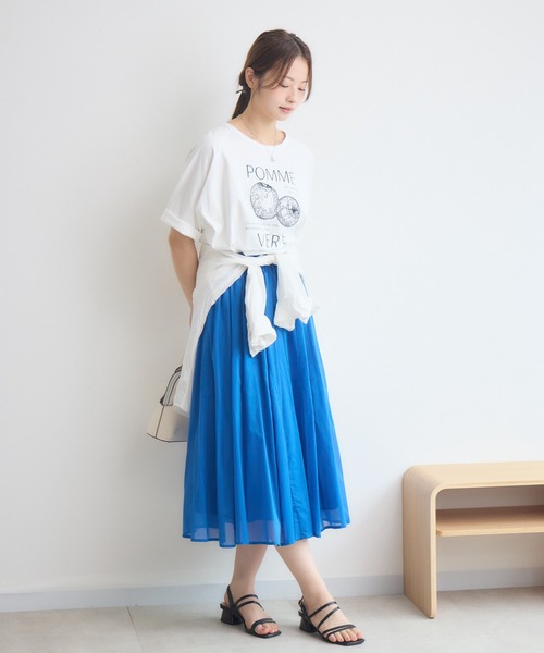KATHARINE ROSS(キャサリンロス)の「POMMEVETRE刺繍Tシャツ(Tシャツ/カットソー・レディース・グリーン/オフホワイト・FREE)」の8枚目の写真
