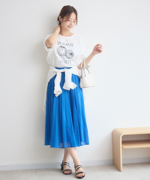 KATHARINE ROSS(キャサリンロス)の「POMMEVETRE刺繍Tシャツ(Tシャツ/カットソー・レディース・グリーン/オフホワイト・FREE)」の11枚目の写真