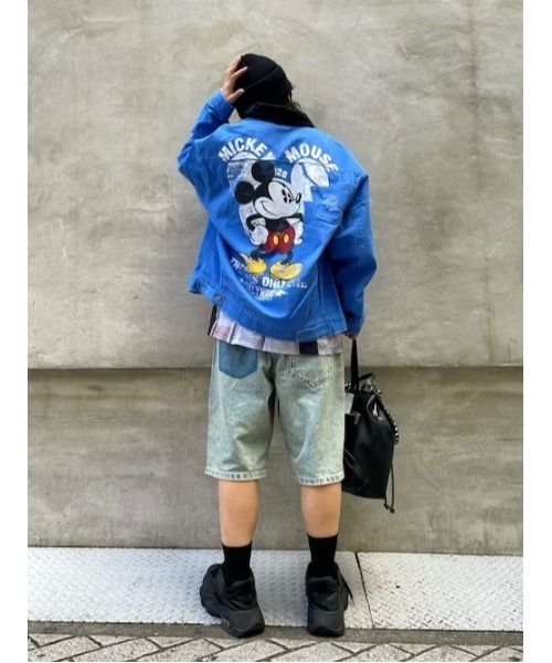 Desigual(デシグアル)の「ミッキー バックプリント ワーク ジャケット Disney【2026-2027年秋冬新作】(テーラードジャケット・メンズ・ブルー・M/S/L)」の1枚目の写真