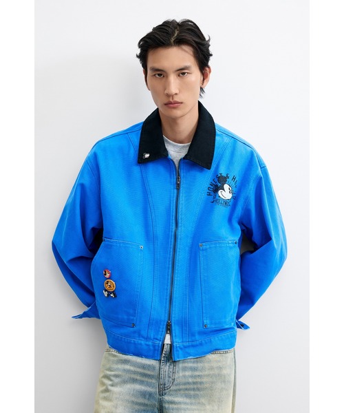 Desigual(デシグアル)の「ミッキー バックプリント ワーク ジャケット Disney【2026-2027年秋冬新作】(テーラードジャケット・メンズ・ブルー・M/S/L)」の3枚目の写真