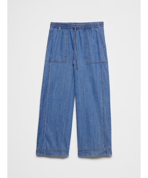 BANANA REPUBLIC FACTORY STORE（バナナリパブリック ファクトリーストア）の「BANANA REPUBLIC FACTORY STORE　　ワイドレッグミッドライズプルオンユーティリティジーンズ（デニムパンツ・レディース・ライトインディゴブルー/ブルー/インディゴブルー・XS/S/M/L）」の9枚目の写真