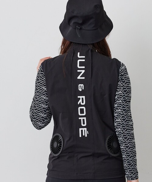 JUN&ROPE'(ジュンアンドロペ)の「ファン付きベスト/UV・ユニセックス(ベスト・メンズ・ホワイト/ブラック・L/XL/S)」の2枚目の写真