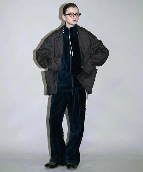 my beautiful landlet（マイビューティフルランドレット）の「【my beautiful landlet】 COTTON VELOUR TRACK FLARE PANTS（その他パンツ・メンズ・ネイビー/レッド/グリーン・1/0）」の12枚目の写真
