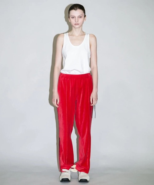 my beautiful landlet（マイビューティフルランドレット）の「【my beautiful landlet】 COTTON VELOUR TRACK FLARE PANTS（その他パンツ・メンズ・ネイビー/レッド/グリーン・1/0）」の13枚目の写真