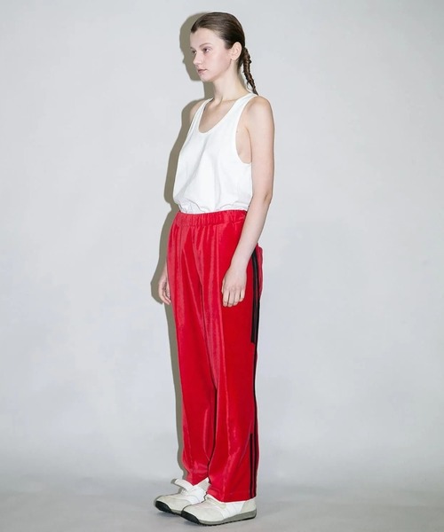 my beautiful landlet（マイビューティフルランドレット）の「【my beautiful landlet】 COTTON VELOUR TRACK FLARE PANTS（その他パンツ・メンズ・ネイビー/レッド/グリーン・1/0）」の14枚目の写真