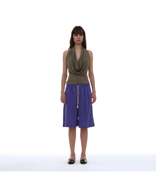 PARTIMENTO WOMEN（パルティメントウィメン）の「PWC ボタンメッシュショーツ_8カラー（その他パンツ・レディース・コーラル/ダークネイビー/プラム/ライトグレー/スカイブルー/パープル/ブルー/ブラウン・SMALL/MEDIUM/LARGE）」の6枚目の写真