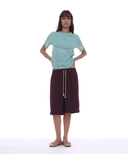 PARTIMENTO WOMEN（パルティメントウィメン）の「PWC ボタンメッシュショーツ_8カラー（その他パンツ・レディース・コーラル/ダークネイビー/プラム/ライトグレー/スカイブルー/パープル/ブルー/ブラウン・SMALL/MEDIUM/LARGE）」の16枚目の写真