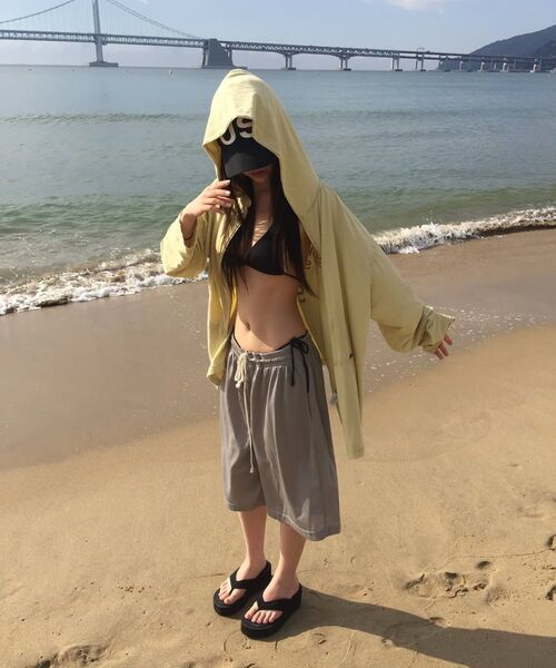 PARTIMENTO WOMEN（パルティメントウィメン）の「PWC ボタンメッシュショーツ_8カラー（その他パンツ・レディース・コーラル/ダークネイビー/プラム/ライトグレー/スカイブルー/パープル/ブルー/ブラウン・SMALL/MEDIUM/LARGE）」の19枚目の写真
