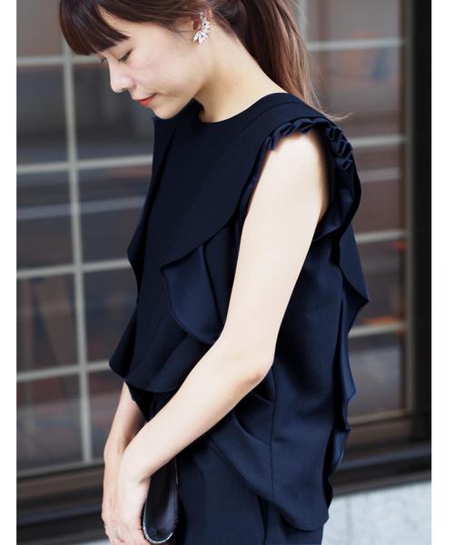 Jewel Changes（ジュエルチェンジズ）の「【WEB限定】○JPCI 肩フリル 3WAY セットアップ /二次会 ワンピース / 結婚式（ワンピース・レディース・ブラック/ネイビー・ﾌﾘ-）」の11枚目の写真