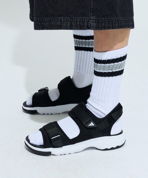 adidas(アディダス)の「ライフスタイル サンダル / LIFESTYLE SANDAL / アディダス adidas スニーカーサンダル(サンダル・メンズ・ブラック×ホワイト・26.5cm/25.5cm/27.5cm/28.5cm/24.5cm/22.5cm/23.5cm)」の3枚目の写真