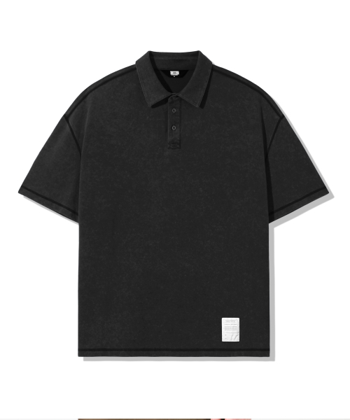 TRILLION(トリリオン)の「ピグメントオーバーロックパッチピケ半袖Tシャツ_3カラー(Tシャツ/カットソー・レディース・ブルー/ブラウン/チャコール・X-LARGE/LARGE/MEDIUM)」の14枚目の写真