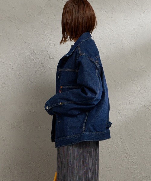 Levi's（リーバイス）の「[Levi’s/リーバイス] TYPE 1 TRUCKER デニムジャケット(インディゴブルー)（デニムジャケット・レディース・インディゴブルー・L/M/XL）」の4枚目の写真