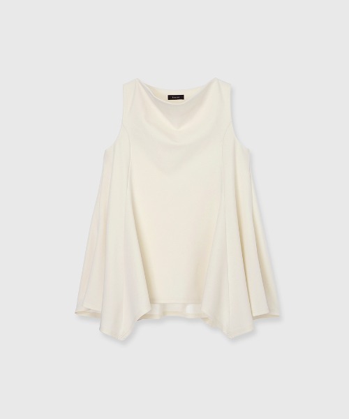 Drape neck midi blouse