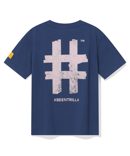 BEENTRILL(ビントリル)の「ウィメンズスタンプハッシュタグ半袖Tシャツ(ブルー)(Tシャツ/カットソー・レディース・その他・SMALL/X-SMALL)」の1枚目の写真