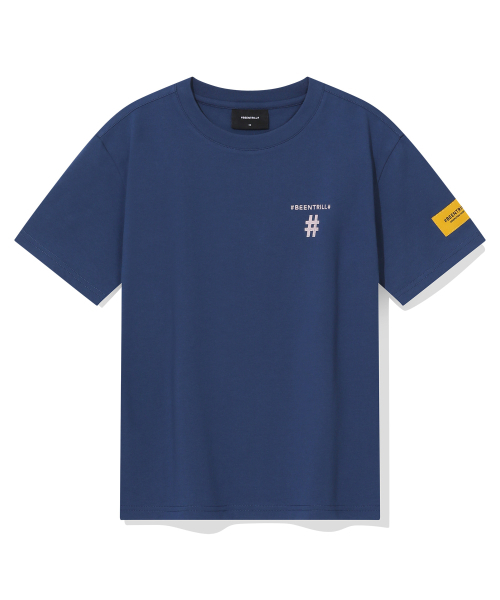 BEENTRILL(ビントリル)の「ウィメンズスタンプハッシュタグ半袖Tシャツ(ブルー)(Tシャツ/カットソー・レディース・その他・SMALL/X-SMALL)」の2枚目の写真