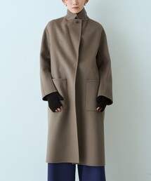 qualite | ダブルフェイス2WAYスタンドコート(チェスターコート)