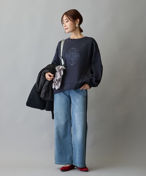 WALDO(ウォルド)の「モチーフ刺繍入りダンボールプルオーバー(その他トップス・レディース・ネイビー/ベージュ/チャコールグレー・FREE)」の16枚目の写真