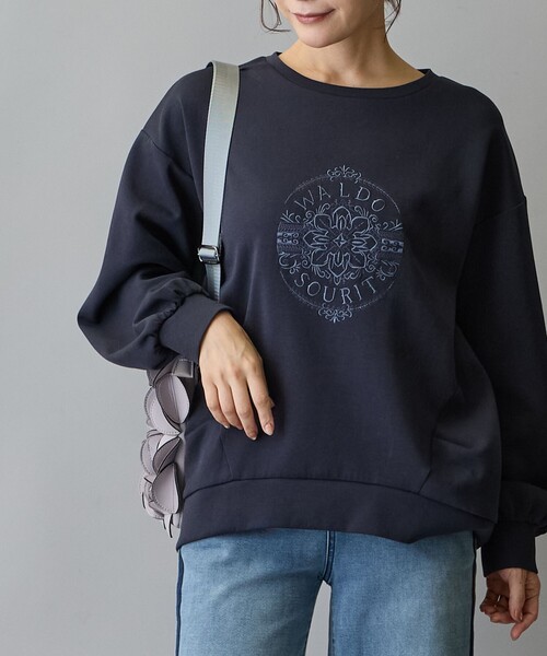 WALDO(ウォルド)の「モチーフ刺繍入りダンボールプルオーバー(その他トップス・レディース・ネイビー/ベージュ/チャコールグレー・FREE)」の17枚目の写真