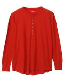 【Hanes/ヘインズ】レディース Thermal for HER ヘンリーネックTシャツ