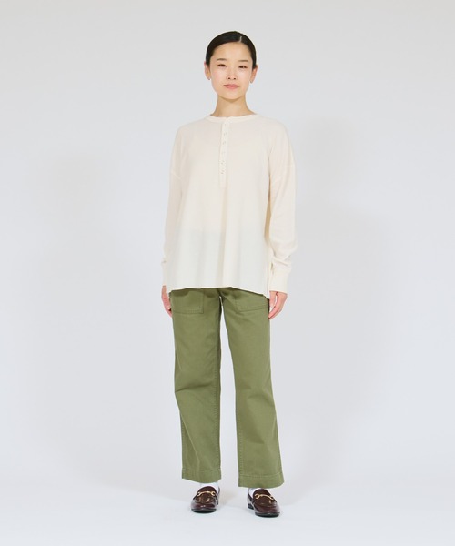 HANES(ヘインズ)の「【Hanes/ヘインズ】レディース Thermal for HER ヘンリーネックTシャツ(Tシャツ/カットソー・レディース・レッド/オフホワイト/グレー系・LARGE/MEDIUM)」の9枚目の写真