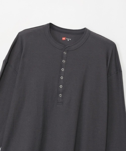 HANES(ヘインズ)の「【Hanes/ヘインズ】レディース Thermal for HER ヘンリーネックTシャツ(Tシャツ/カットソー・レディース・レッド/オフホワイト/グレー系・LARGE/MEDIUM)」の20枚目の写真