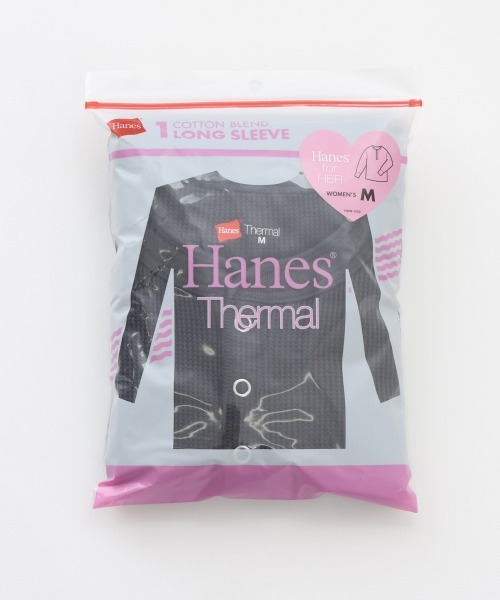 HANES(ヘインズ)の「【Hanes/ヘインズ】レディース Thermal for HER ヘンリーネックTシャツ(Tシャツ/カットソー・レディース・レッド/オフホワイト/グレー系・LARGE/MEDIUM)」の22枚目の写真