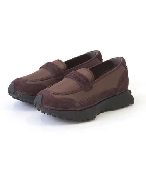 Minnetonka(ミネトンカ)の「MINNETONKA(ミネトンカ) /26M02 ナイロンローファースニーカー(スニーカー・レディース・ブラック/ブラウン・6/7/8/9/10)」の2枚目の写真