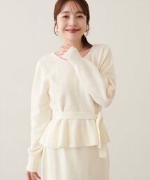 〈セットアップ可〉ジャガード柄編みニットTOPS