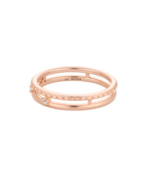 4℃(ヨンドシー)の「【Autumn Collection】シルバー 2本セット リング(リング・レディース・ピンクゴールド・#14/#12/#10)」の3枚目の写真