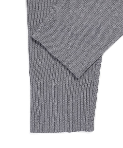 The DUFFER of ST.GEORGE(ザダファーオブセントジョージ)の「5G RIB KNIT EASY PANTS:5ゲージ リブニット イージーパンツ / 畦編み / ストレッチニット / レギュラーフィット ストレート(その他パンツ・メンズ・グレー/ブラック・X-LARGE/LARGE/MEDIUM)」の3枚目の写真