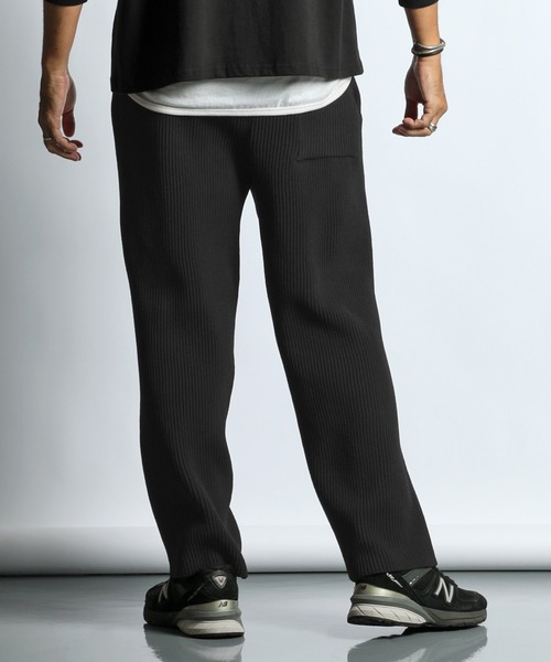 The DUFFER of ST.GEORGE(ザダファーオブセントジョージ)の「5G RIB KNIT EASY PANTS:5ゲージ リブニット イージーパンツ / 畦編み / ストレッチニット / レギュラーフィット ストレート(その他パンツ・メンズ・グレー/ブラック・X-LARGE/LARGE/MEDIUM)」の13枚目の写真