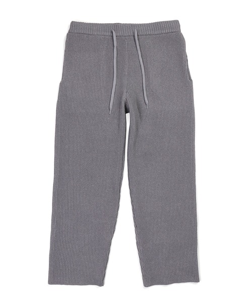 The DUFFER of ST.GEORGE(ザダファーオブセントジョージ)の「5G RIB KNIT EASY PANTS:5ゲージ リブニット イージーパンツ / 畦編み / ストレッチニット / レギュラーフィット ストレート(その他パンツ・メンズ・グレー/ブラック・X-LARGE/LARGE/MEDIUM)」の15枚目の写真